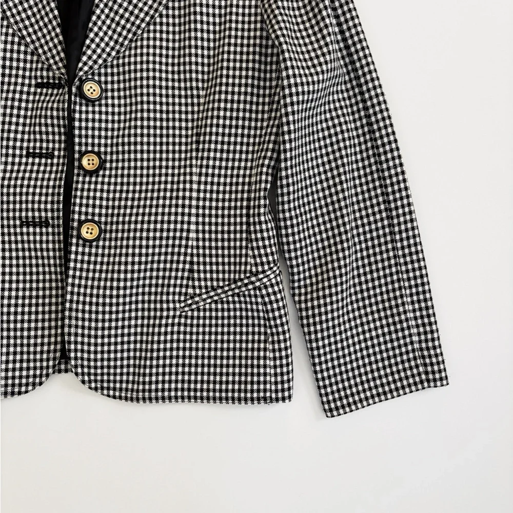 Vintage Christian Dior Lady Jacket in Black & White Houndstooth